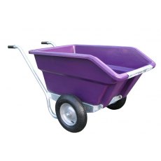 JFC Tipping Twin Wheeled Purple Wheelbarrow 250L