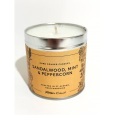 Sandalwood, Mint & Peppercorn Scented Candle Tin