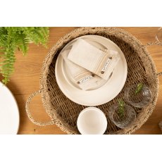 Artisan Street Round Seagrass Tray with Handles