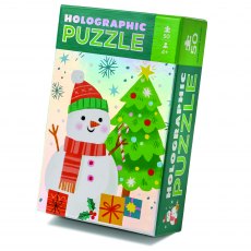 Crocodile Creek Puzzle Holographic Snow Man 50 Piece