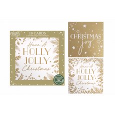 Christmas Card Holly Jolly 10 Pack