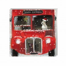 Christmas Card Santa Express 6 Pack