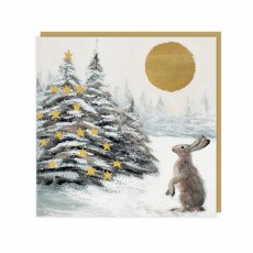 Christmas Card Moonlit Tree 6 Pack