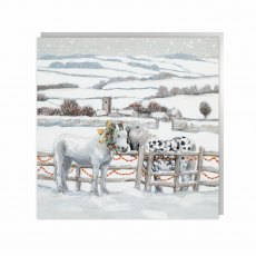 Christmas Card White Xmas 6 Pack