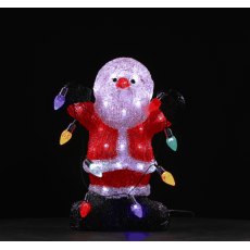 Noma Light Up Acrylic Santa 35cm