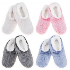 Snoozies Frosty Fur Slipper Sock Assorted