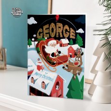 Personalised Bauble Christmas Card G