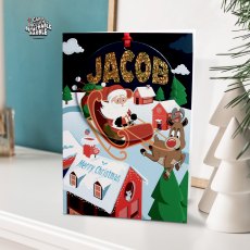 Personalised Bauble Christmas Card J
