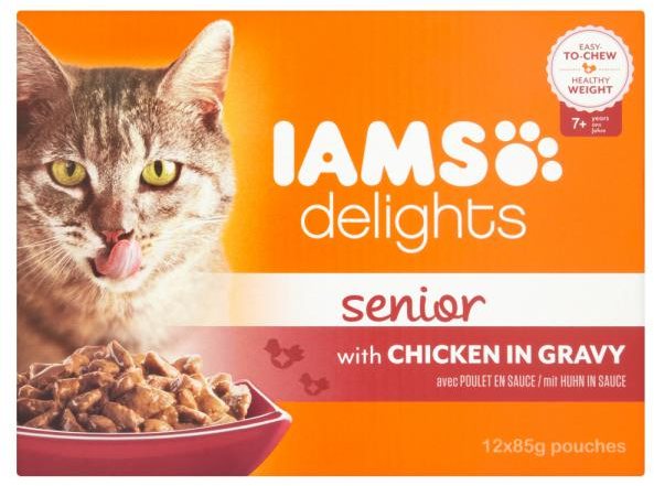 IAMS Iams Senior 7+ Delights Chicken In Gravy 12 x 85g
