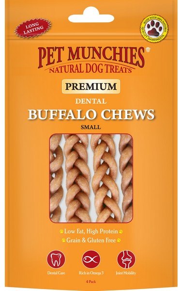 PETMUNCH Pet Munchies Buffalo Dental Chews 4 Pack