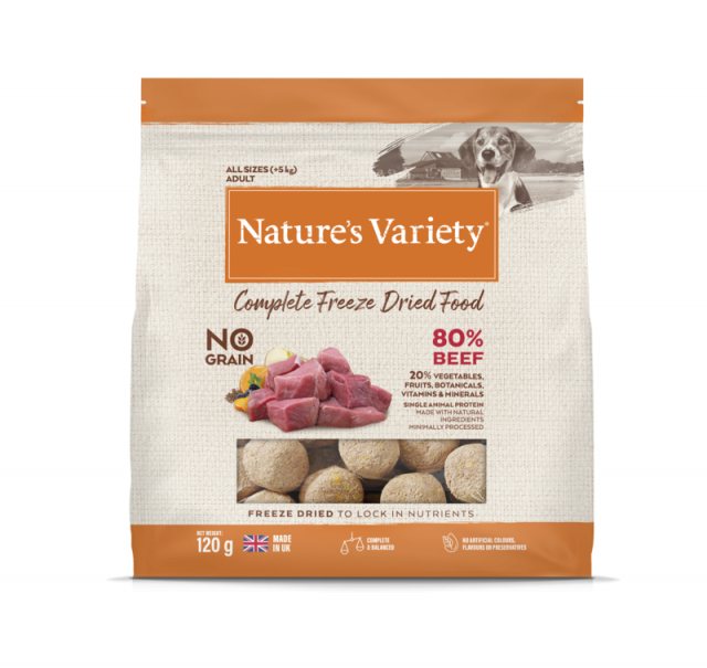 N/VARIET Nature's Variety Grain Free Freeze Dried Beef 120g
