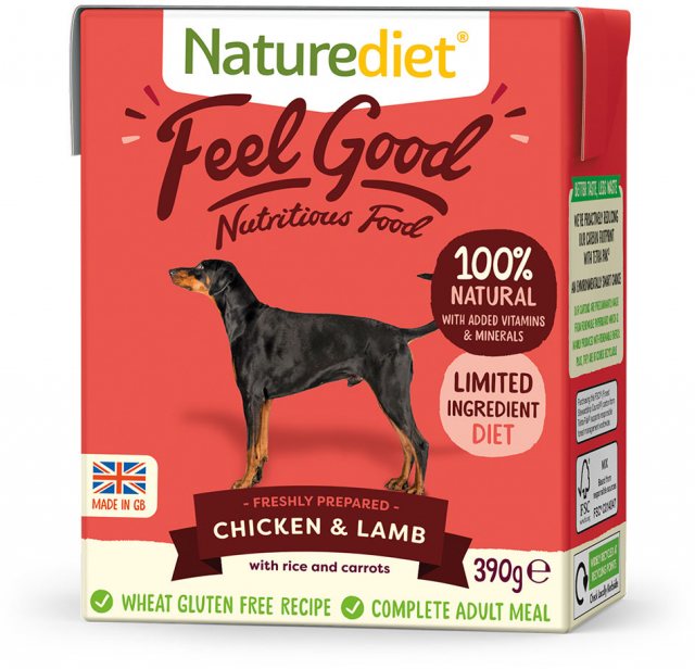 Naturediet Feel Good Chicken, Lamb & Rice 390g