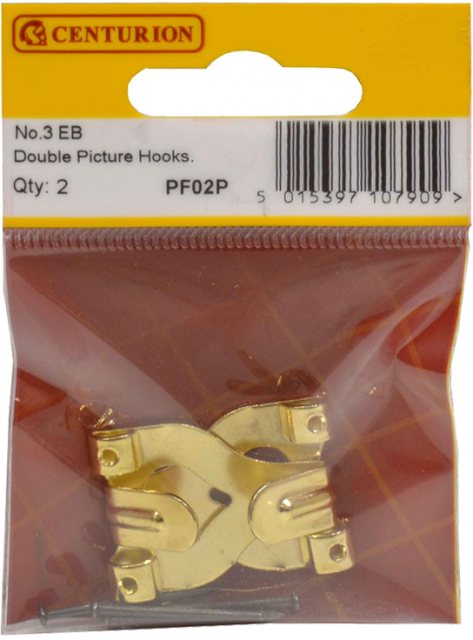 Centurion Double Picture Hooks 2 Pack