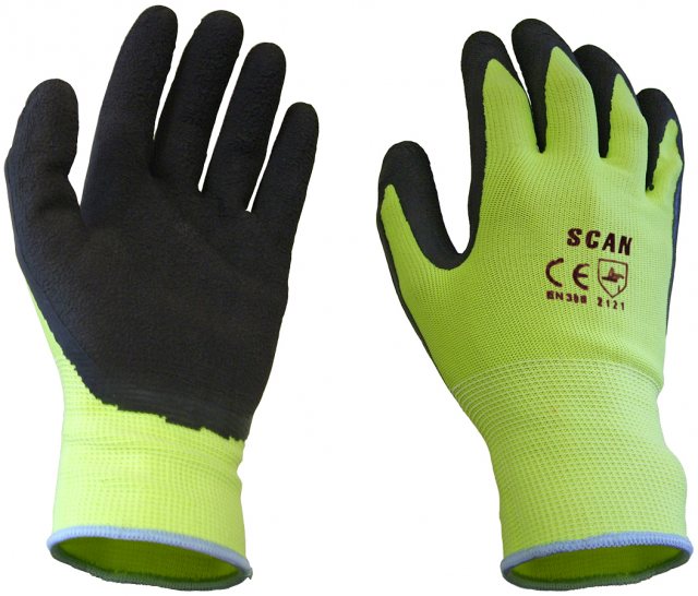 Scan Scan Yellow Foam Latex Coated Glove