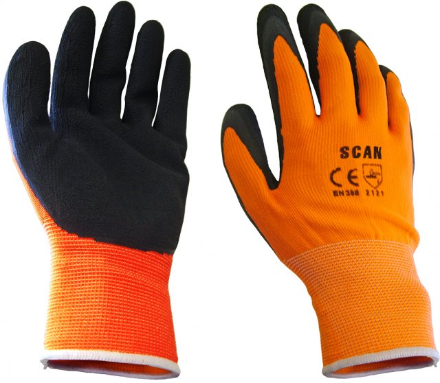 Scan Scan Orange Foam Latex Coated Glove