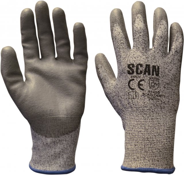 Scan Scan Grey PU Coated Gloves