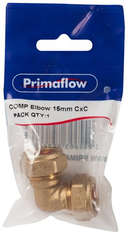Primaflow KwikPak Compression Elbow 15mm