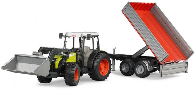 Bruder Claas Nectis 267 F Tractor With Tipping Trailer Toy