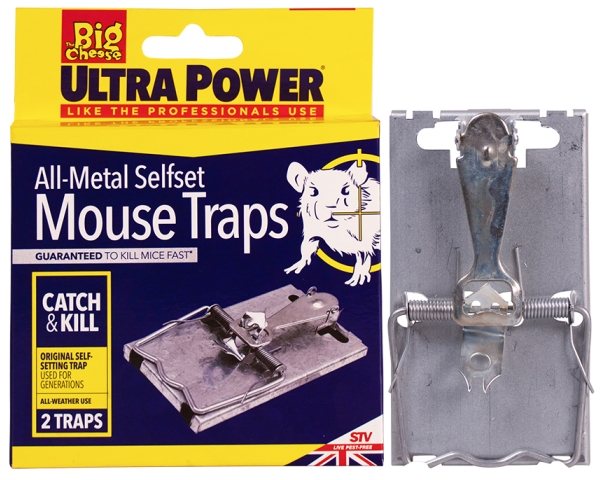 STV Big Cheese Self Set Metal Mouse Trap 2 Pack