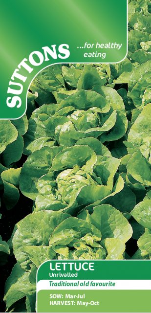 SUTTONS Suttons Lettuce Unrivalled Seeds