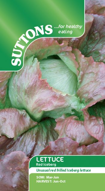 SUTTONS Suttons Lettuce Red Iceberg Seeds