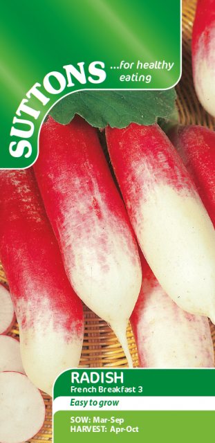 SUTTONS Radish French Breakfast 3 Seeds