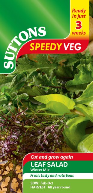SUTTONS Speedy Veg Leaf Salad Winter Mix Seeds