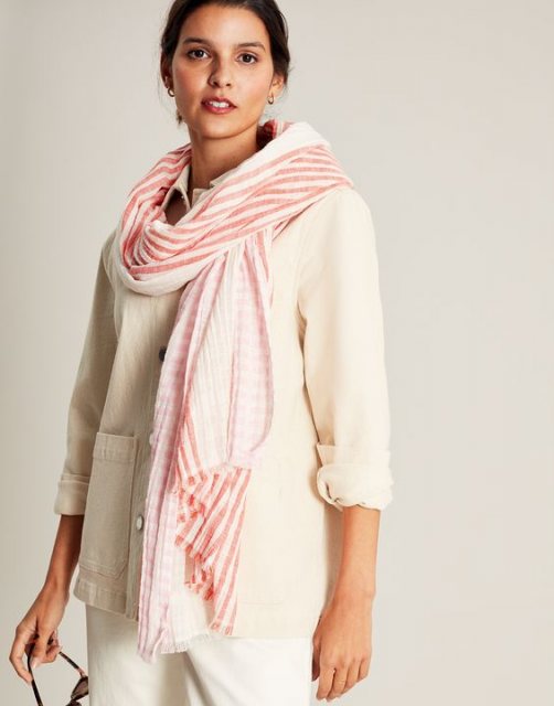 Joules Joules Orla Scarf Multi Pink
