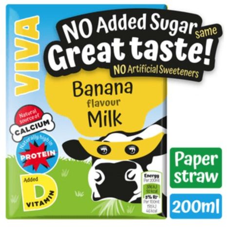 VIVA Viva Banana Milk Carton 200ml