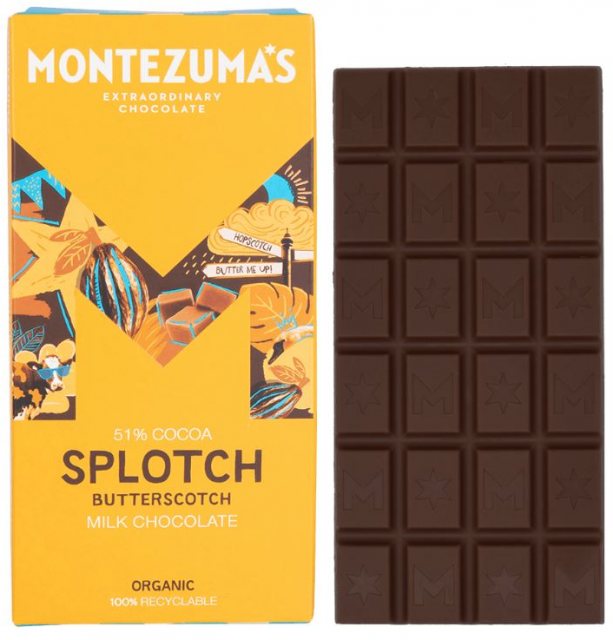 MONTEZUM Montezuma Splotch Organic Milk Chocolate With Butterscotch 90g