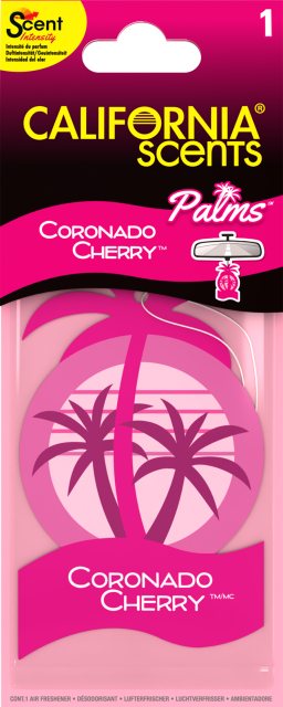 California Scents California Scents Hanging 2D Paper Palm Air Freshener Coronado Cherry