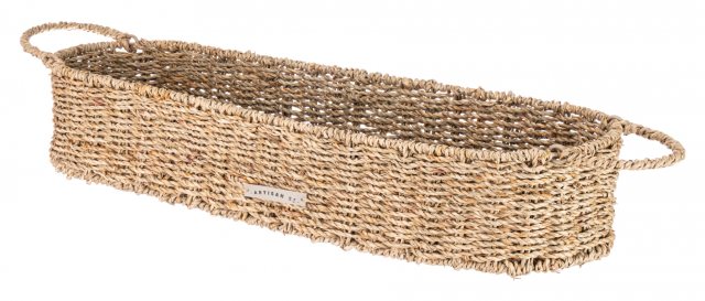 Artisan Street Long Seagrass Basket with Handles