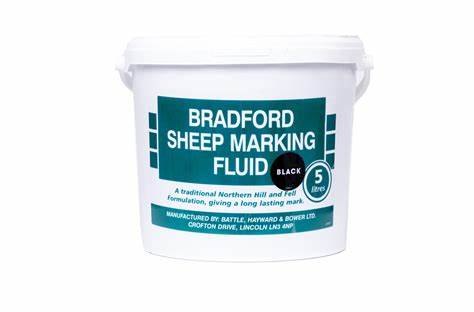 Bradford Sheep Marking Fluid Black 5L