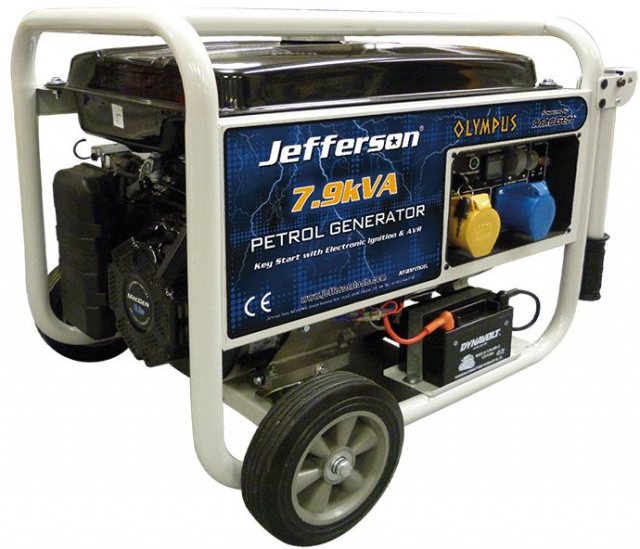 Jefferson Tools Jefferson Petrol Generator 6.3kw 7.9kva