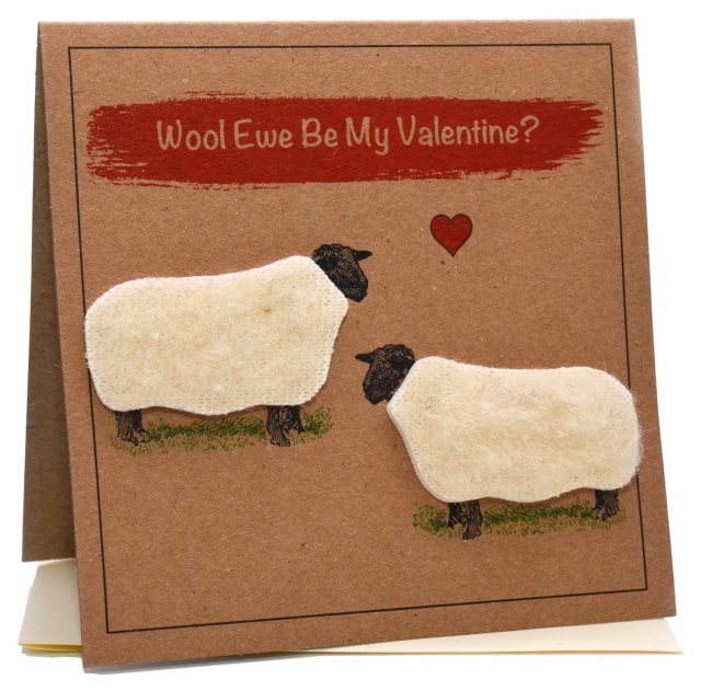 LAMBACRA Lambacraft Wool Ewe Be My Valentine Card