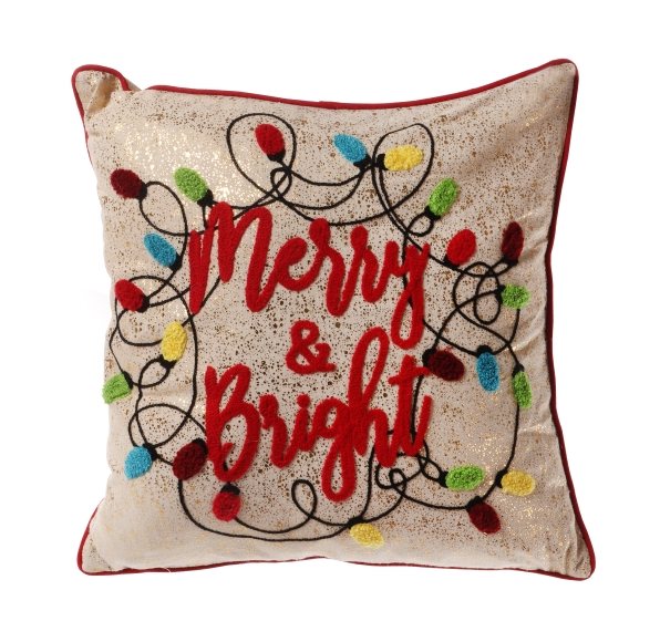 Christmas Merry & Bright Cushion 40cm