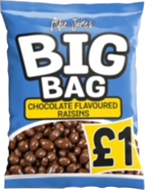 Big Bag Chocolate Raisins 125g