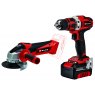 Einhell Einhell PXC 18V Combi/Angle Driver Kit (Combi Drill + Angle Grinder)
