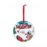 Personalised Bauble Christmas Card Special Daughter