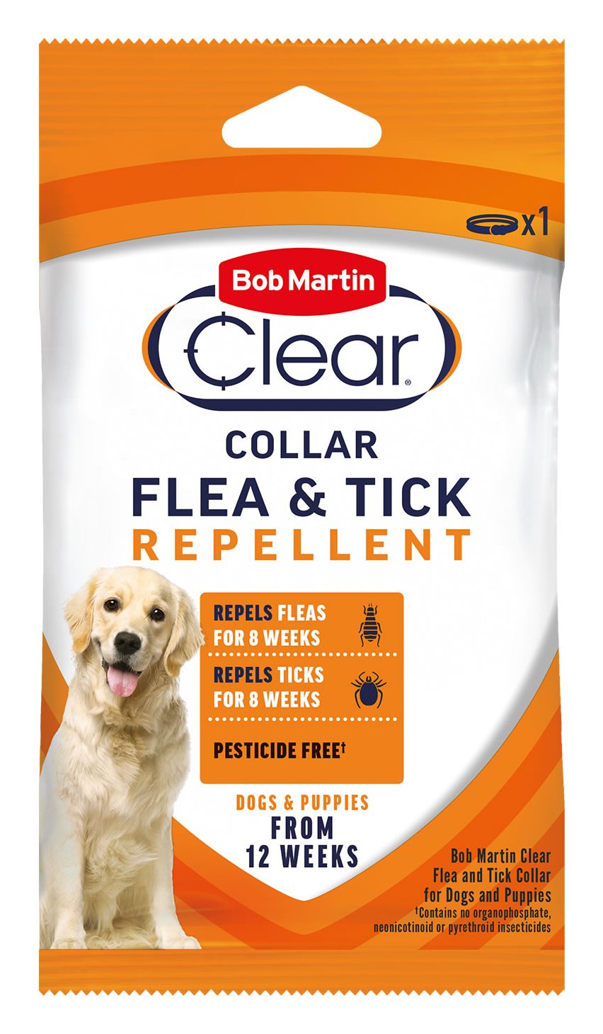 Bob Martin Clear Flea & Tick Repellent Collar For Dogs & Puppies - Flea ...