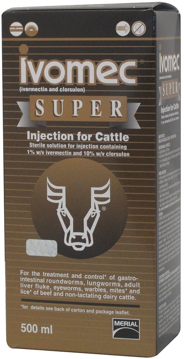MERIAL IVOMEC SUPER 1000ML Cattle Medicine Mole Avon