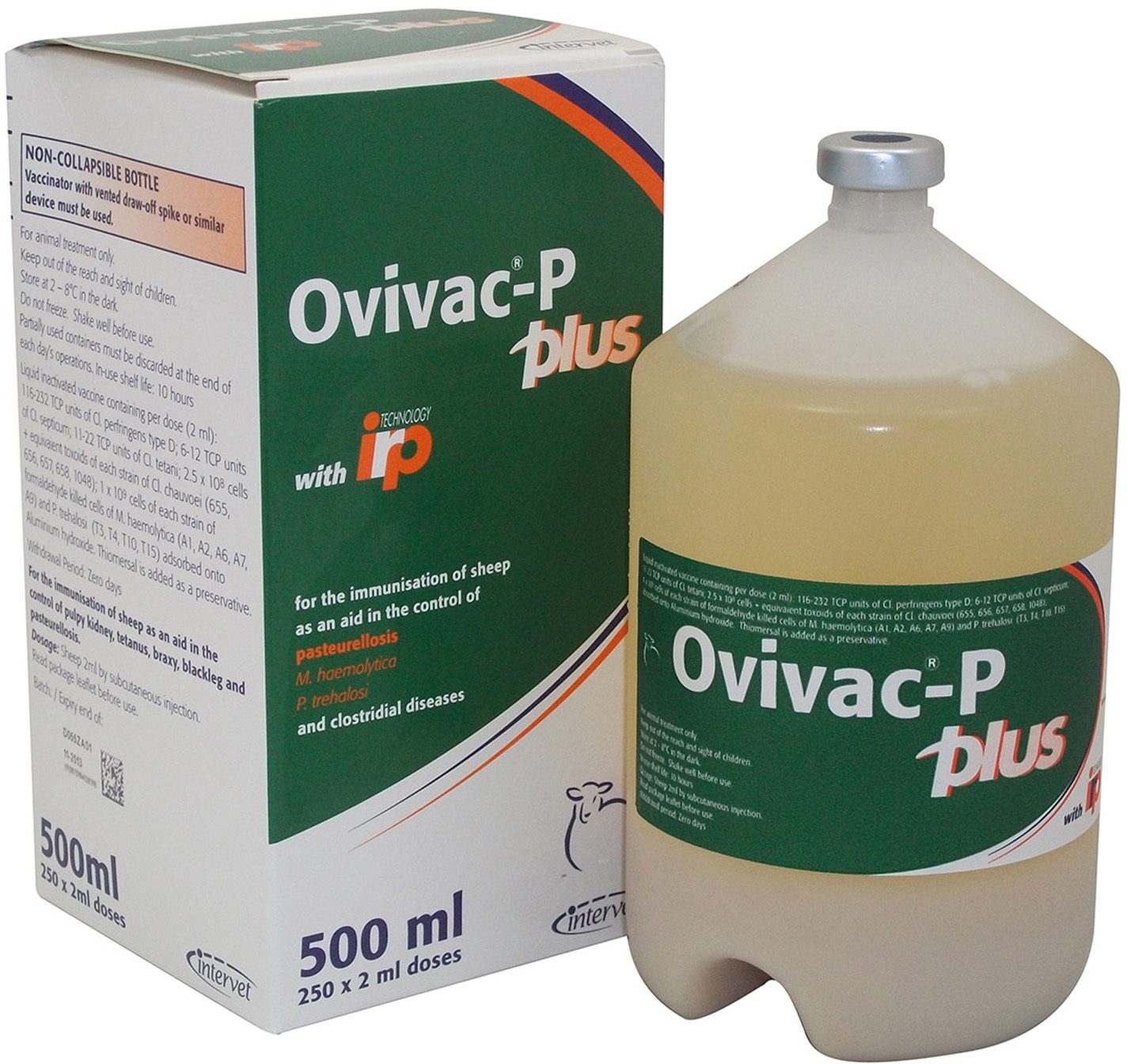 MSD Animal Health OVIVAC P PLUS 500ML Sheep Medicine Mole Avon