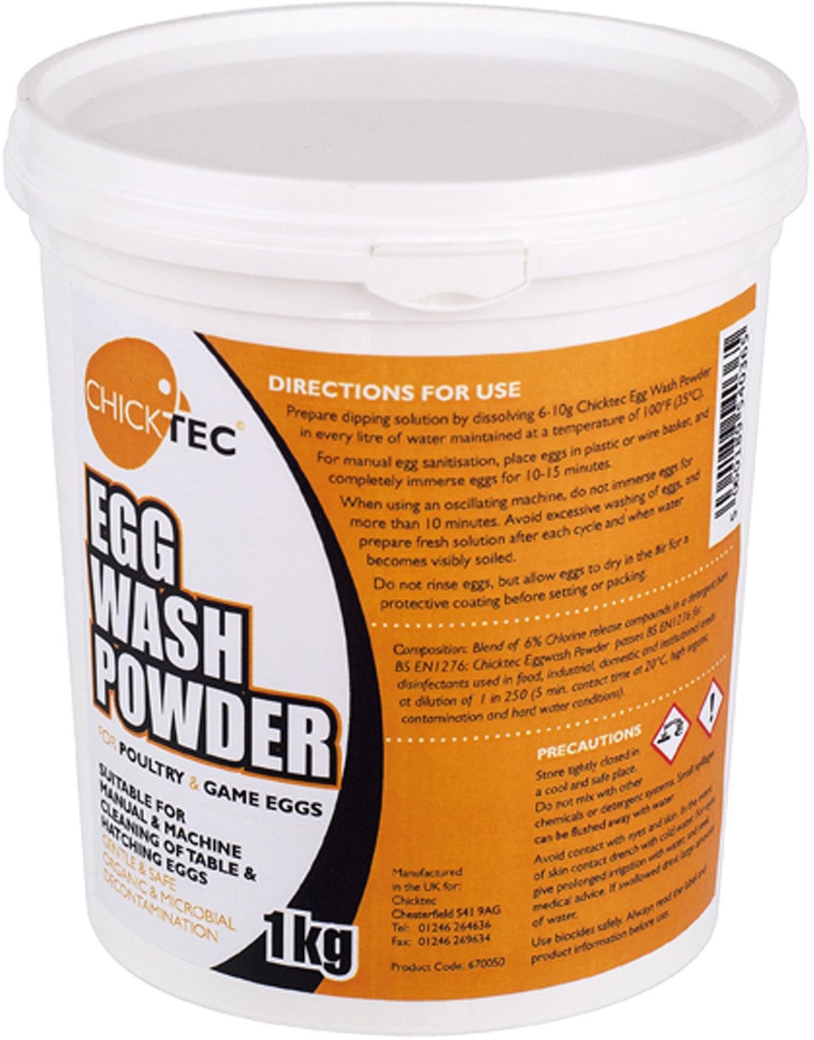 Chickentec Egg Wash Powder 1kg Disinfectants & Sanitisers Mole Avon