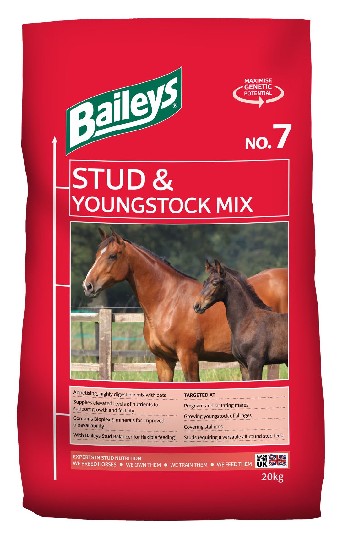 Baileys Horse Feeds Baileys No.7 Stud & Youngstock Mix 20kg Cubes
