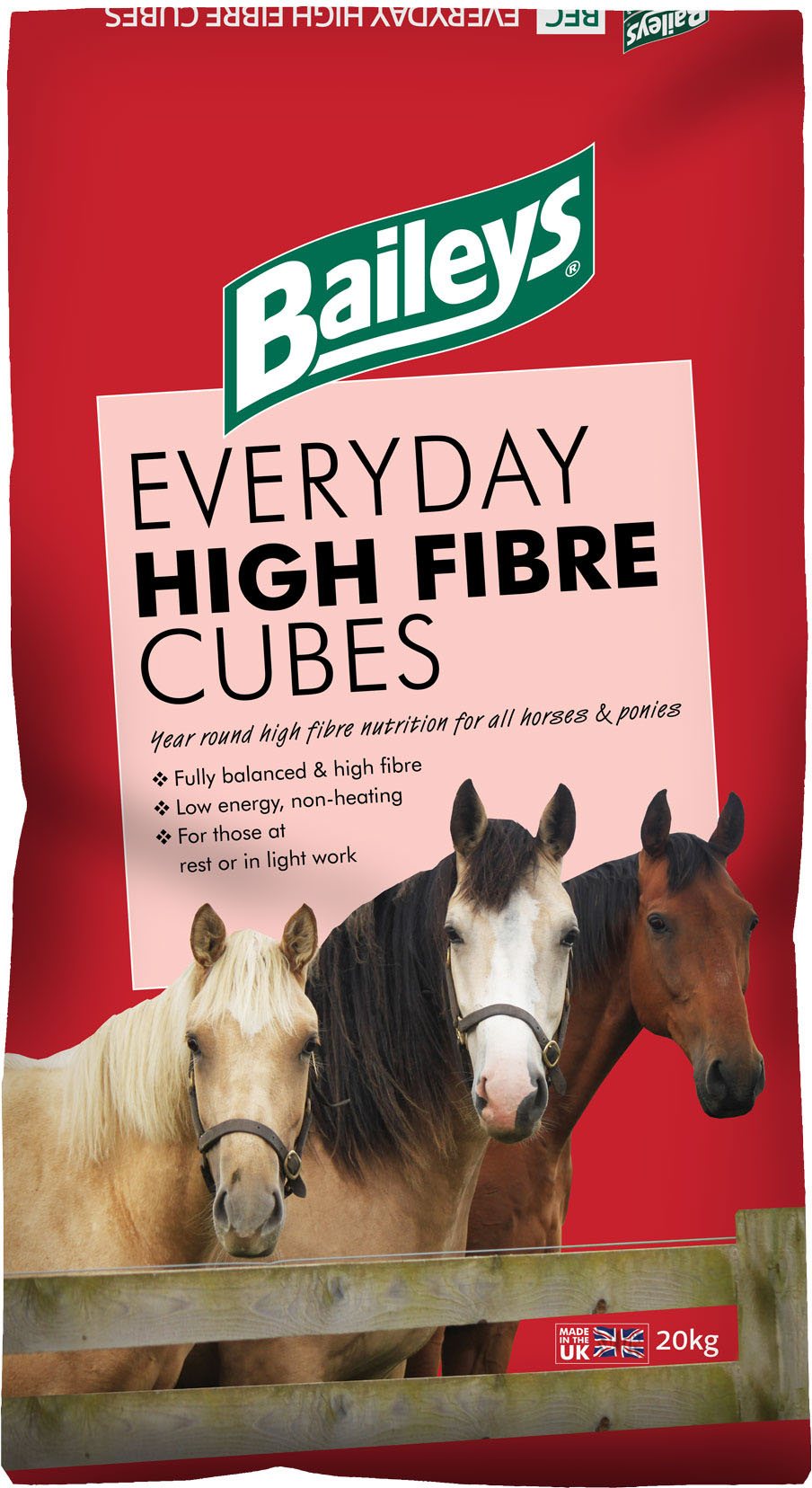 Baileys Horse Feeds Baileys Everyday High Fibre Cubes 20kg Chaffs