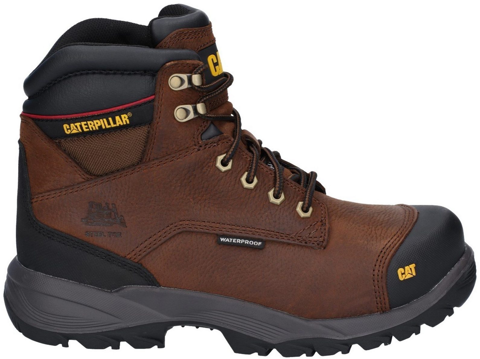 Caterpillar Spiro Lace Up Safety Boot Brown Safety Boots Mole Avon