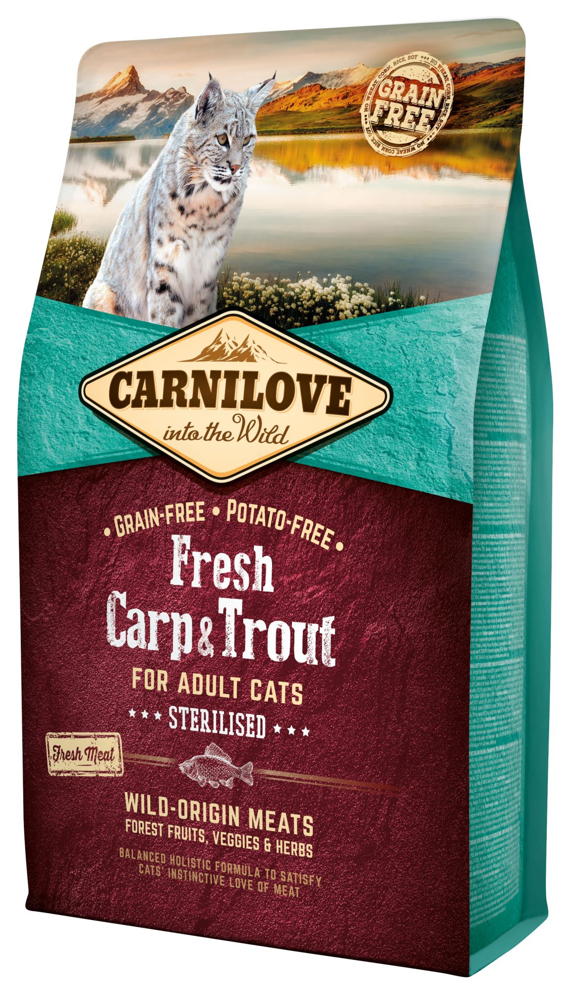 Carnilove Sterilised Katzenfutter - Frischer Karpfen & Forelle 2kg