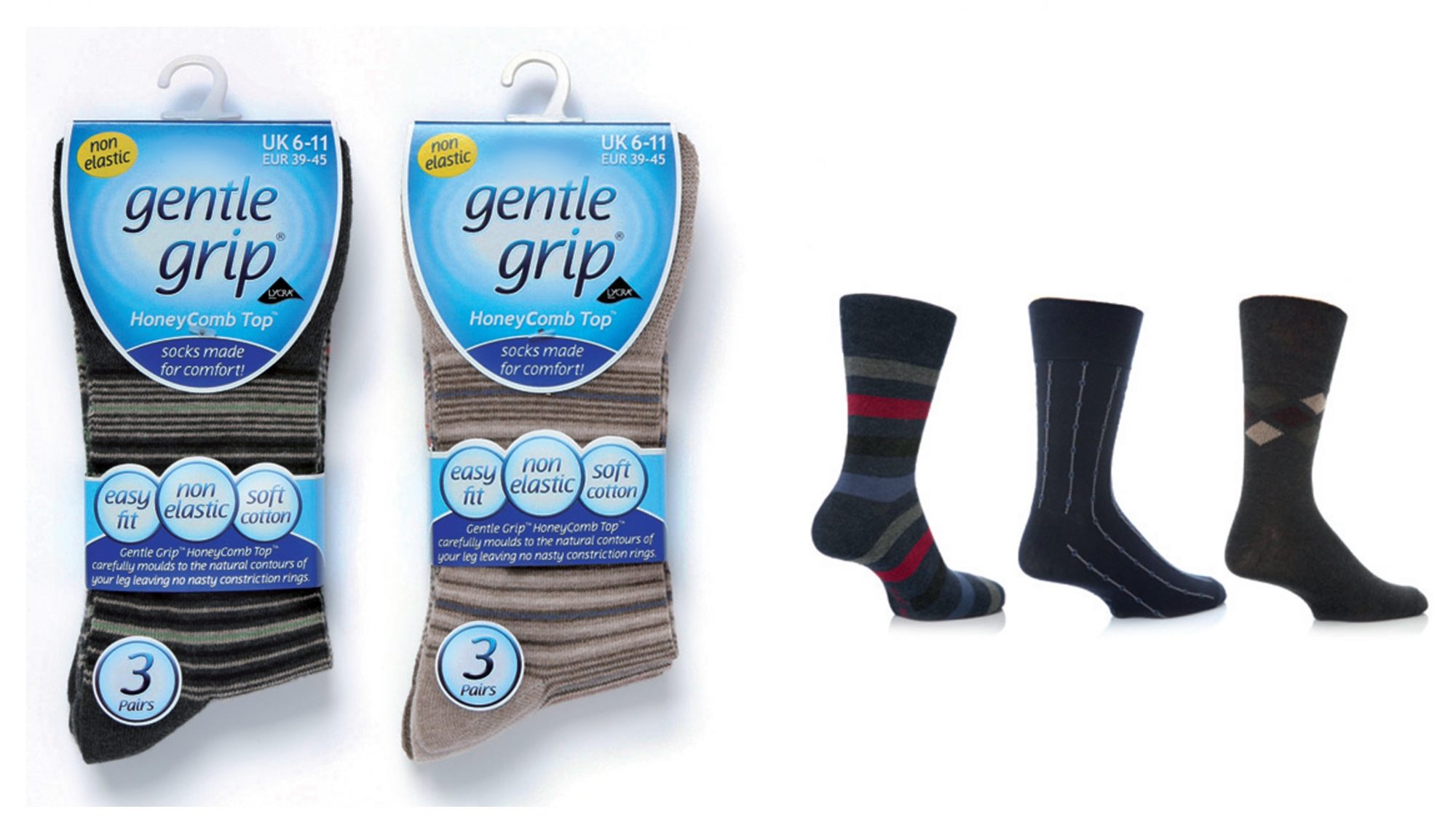 Gentle Grip Sock 3 Pack