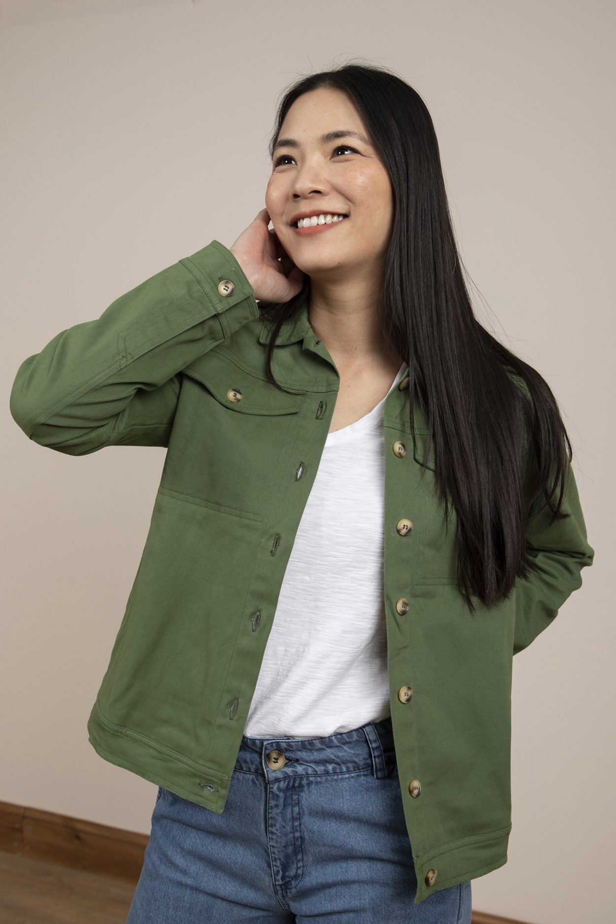 Taupe Denim Jacket  Denim  PrettyLittleThing