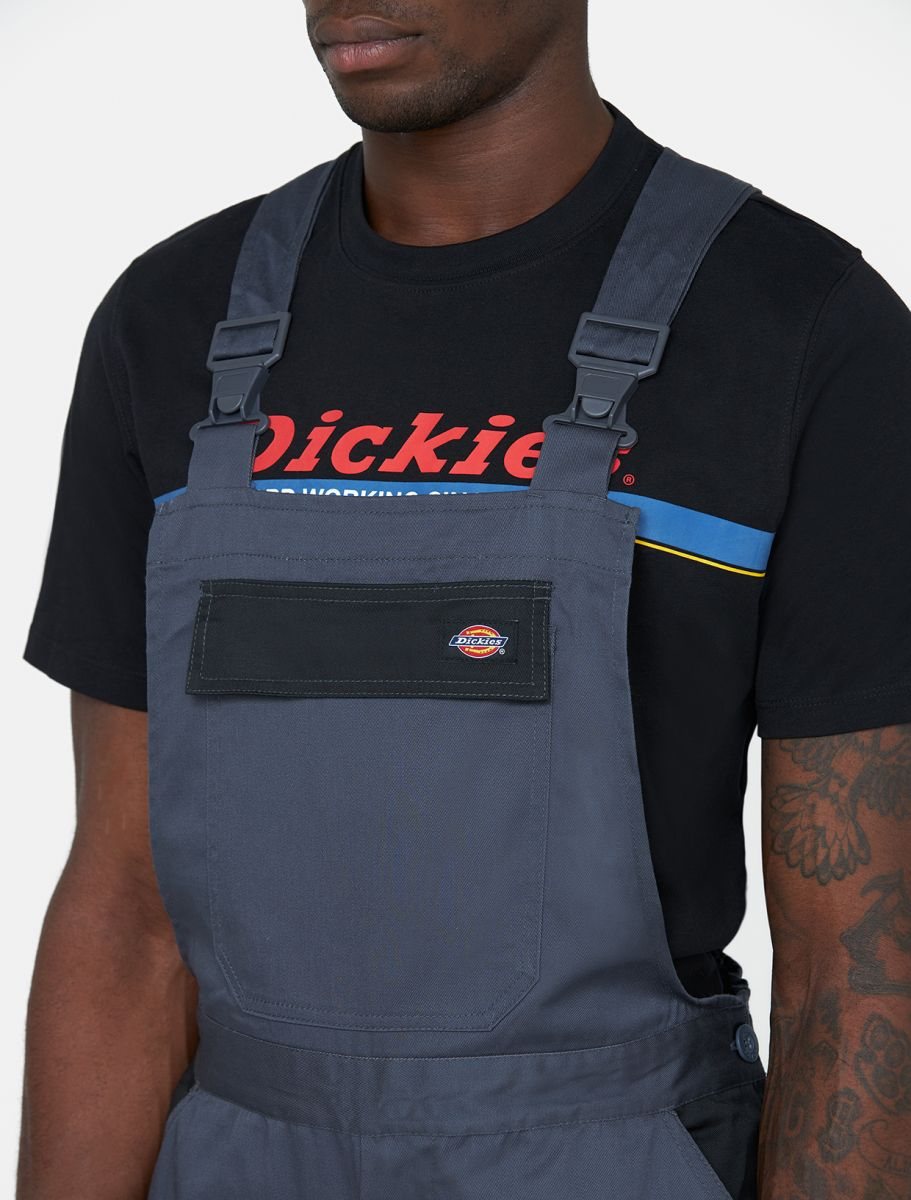 Dickies Bib & Brace Grey Overalls Mole Avon